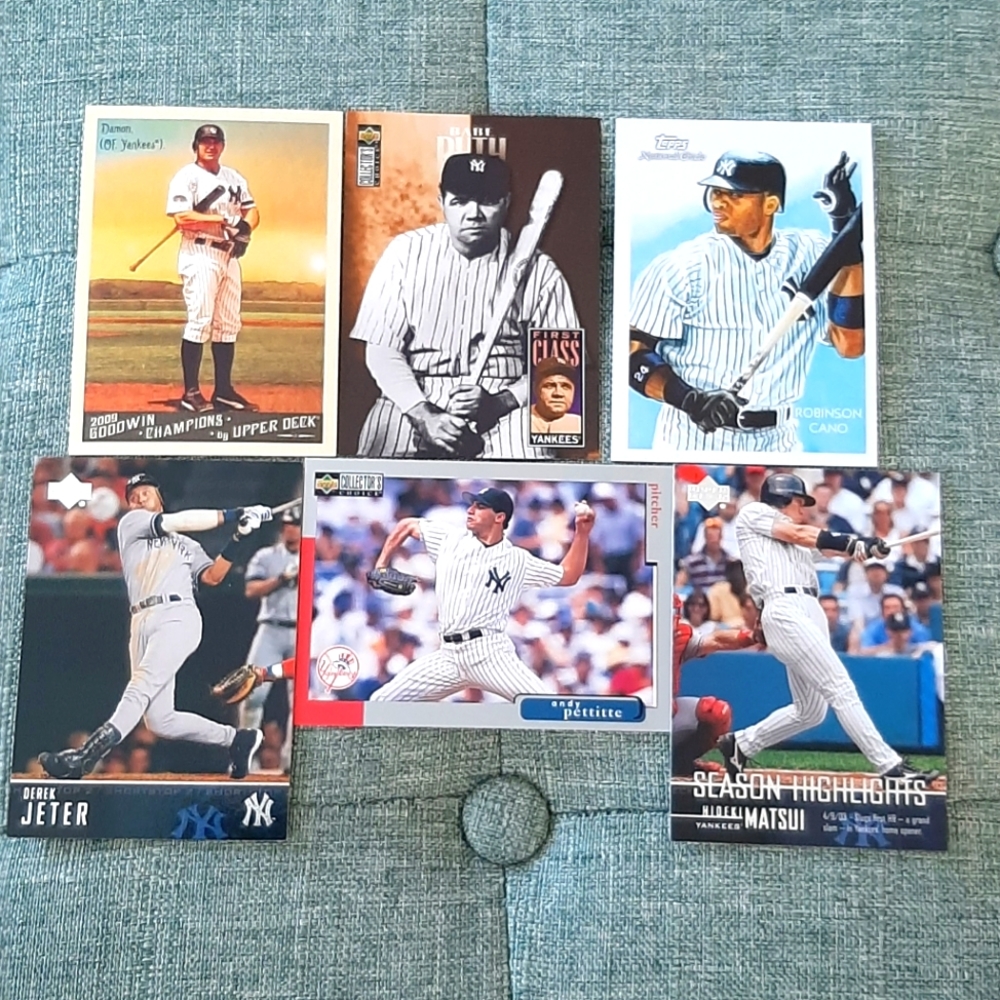 Yankee Fans!!!! Lot of 6 Yankee baseball cards. ⚾️